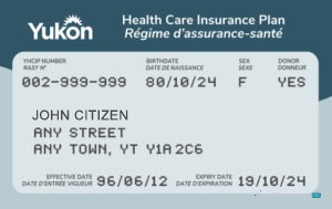 Download Canada Yukon health care insurance card Photoshop template